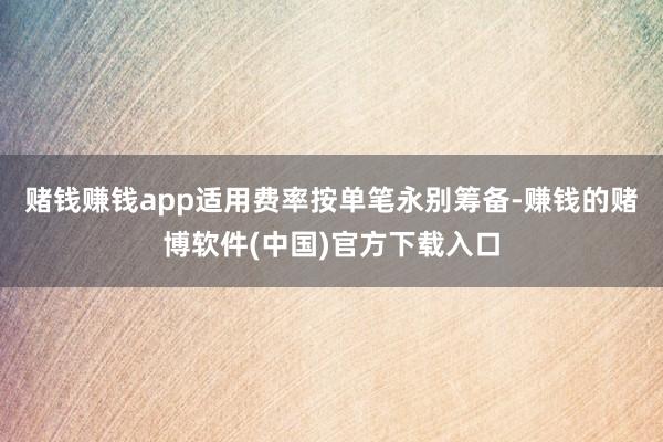 赌钱赚钱app适用费率按单笔永别筹备-赚钱的赌博软件(中国)官方下载入口