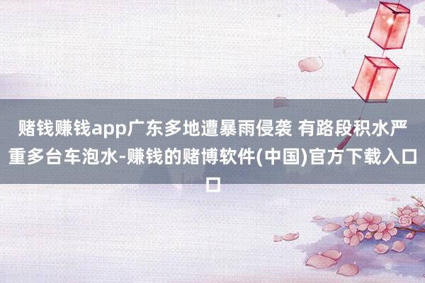 赌钱赚钱app广东多地遭暴雨侵袭 有路段积水严重多台车泡水-赚钱的赌博软件(中国)官方下载入口