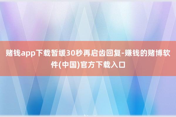 赌钱app下载暂缓30秒再启齿回复-赚钱的赌博软件(中国)官方下载入口