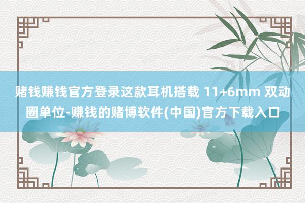 赌钱赚钱官方登录这款耳机搭载 11+6mm 双动圈单位-赚钱的赌博软件(中国)官方下载入口
